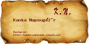 Kanka Napsugár névjegykártya